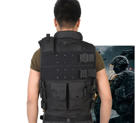 Tactical Vest Black Mens Military Hunting Vest