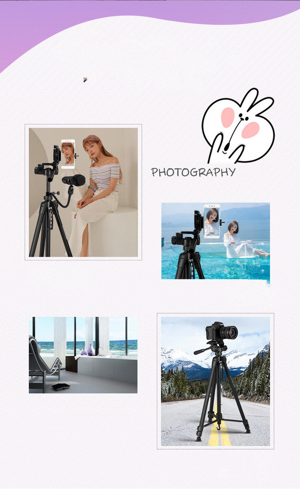 Compatible with Apple, Weifeng WT-3560 Micro SLR Digital Camera Tripod Camera PTZ Tripod Live Mobile Phone Stand