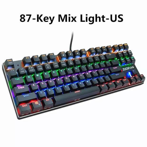 87-key Mechanical Keyboard Green Axis Red Axis Gaming Keyboard