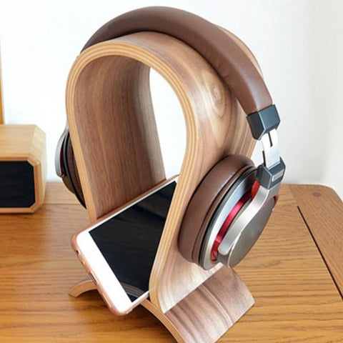 Headphone Bracket Solid Wood Headset Creative