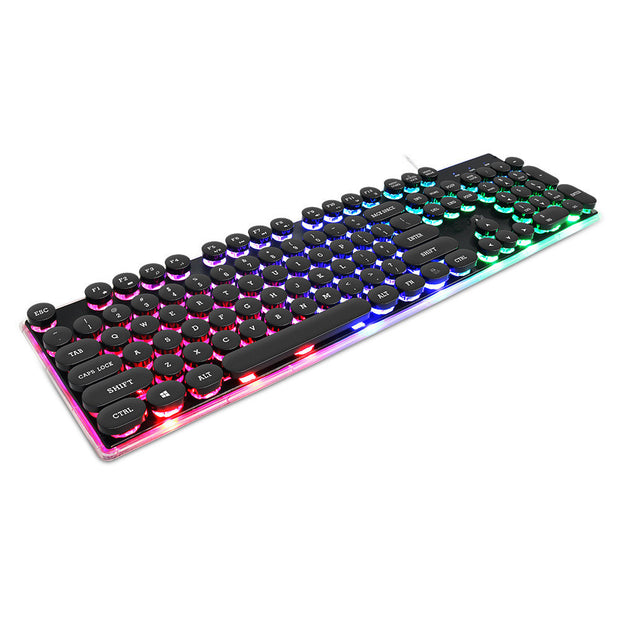 Desktop Manipulator Feel Floating Round Cap Gaming Luminous Gaming Keyboard