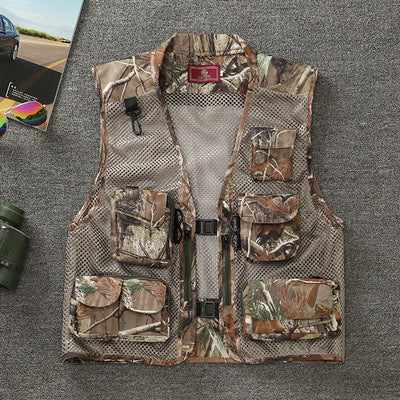 Summer Outdoor Men'S Camouflage Mesh Vest Photography Vest Quick-Drying Vest