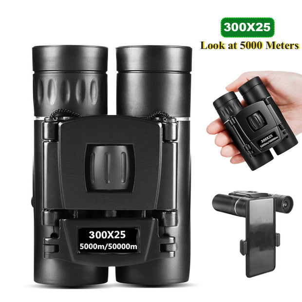 300x25 Binoculars High Magnification HD Folding Night Vision