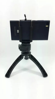 Compatible with Apple, Portable and adjustable Tripod Stand Holder for , Cellphone and Camera (black)