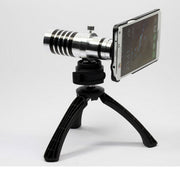 Compatible with Apple, Portable and adjustable Tripod Stand Holder for , Cellphone and Camera (black)