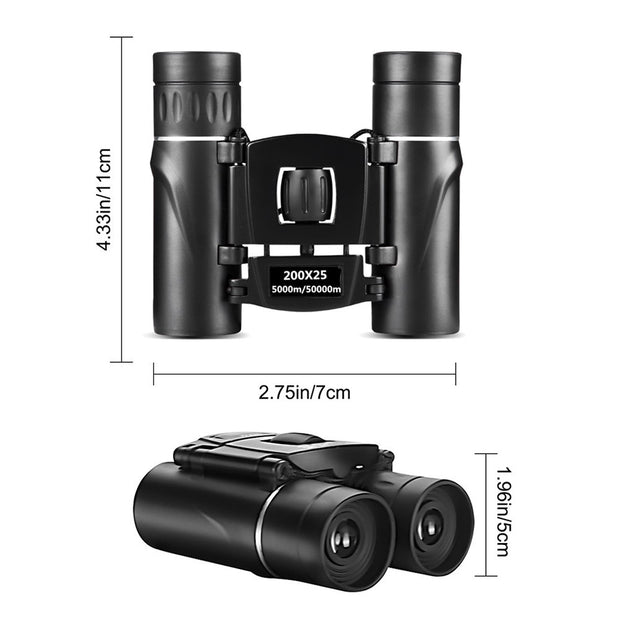 300x25 Binoculars High Magnification HD Folding Night Vision