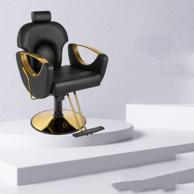 Barber Chair Hairdressing Chair Internet Celebrity Hair Cutting Chair Golden Barber Shop Chair