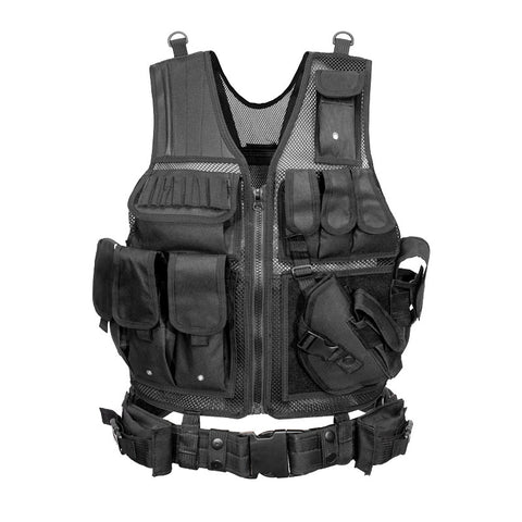 Equipped with tactical vest and vest