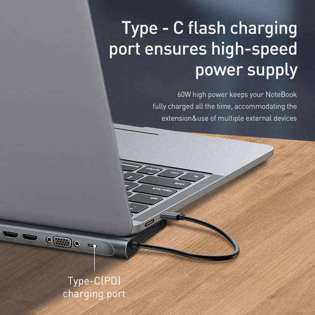 Hub Docking Station And  Cooling Bracket To Ten-port HDMI And VGA Network Port Conversion Hub