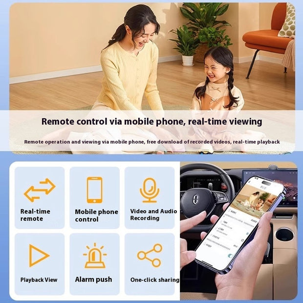 Battery Surveillance Camera Wireless Wifi Connection Mobile Phone Remote Plug-in Punch-free