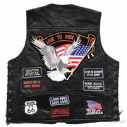 Men's Leather Motorcycle Vest Leather Vest