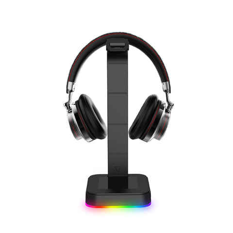 Desktop Gamer 2 In 1 RGB Headphone Stand Power Strip Desk Gaming Headset Holder With 2 USB Charging Earphone Hanger